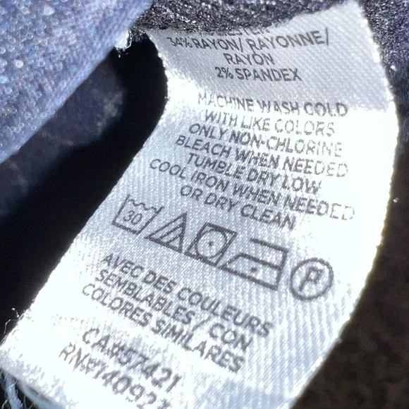 Loft Comfort Navy Blue Checkered Elastic Waistband Drawstring Pants - Picture 11 of 11